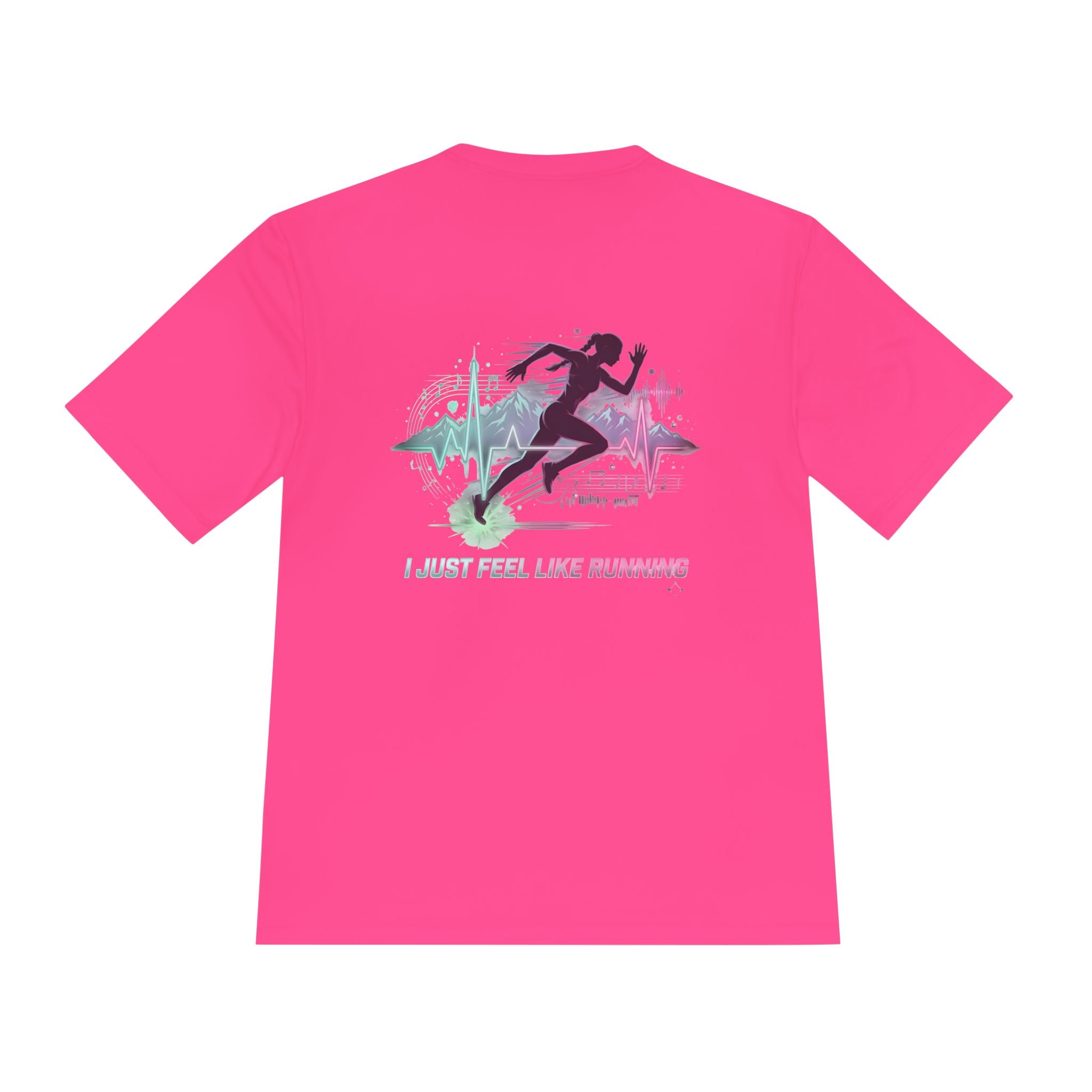 Ladies' "I Just Feel Like Running - Rhythm" Moisture-wicking Tee