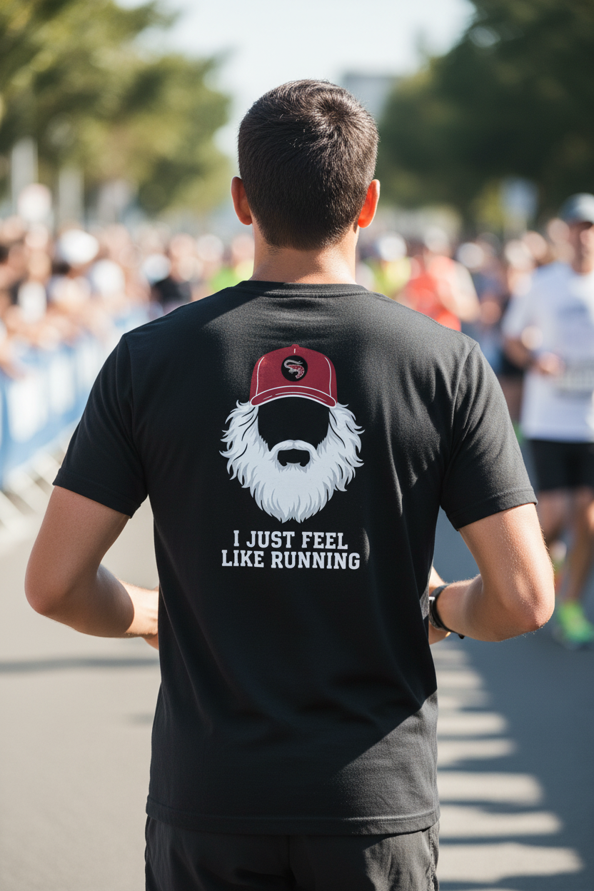 Sprint Performance Tee — 'I Just Feel Like Running' Running Shirt with Offline Kulture Signal Graphic
