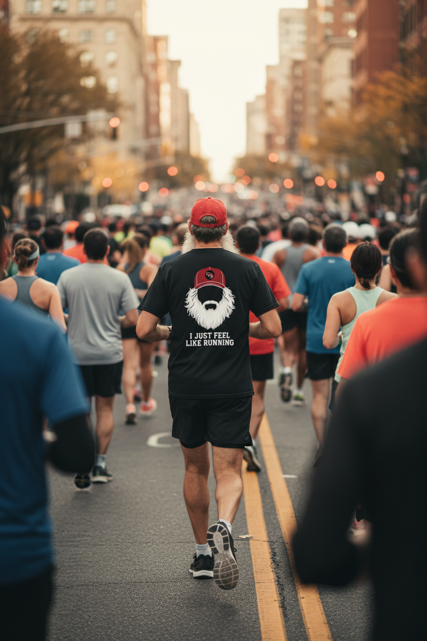 Sprint Performance Tee — 'I Just Feel Like Running' Running Shirt with Offline Kulture Signal Graphic