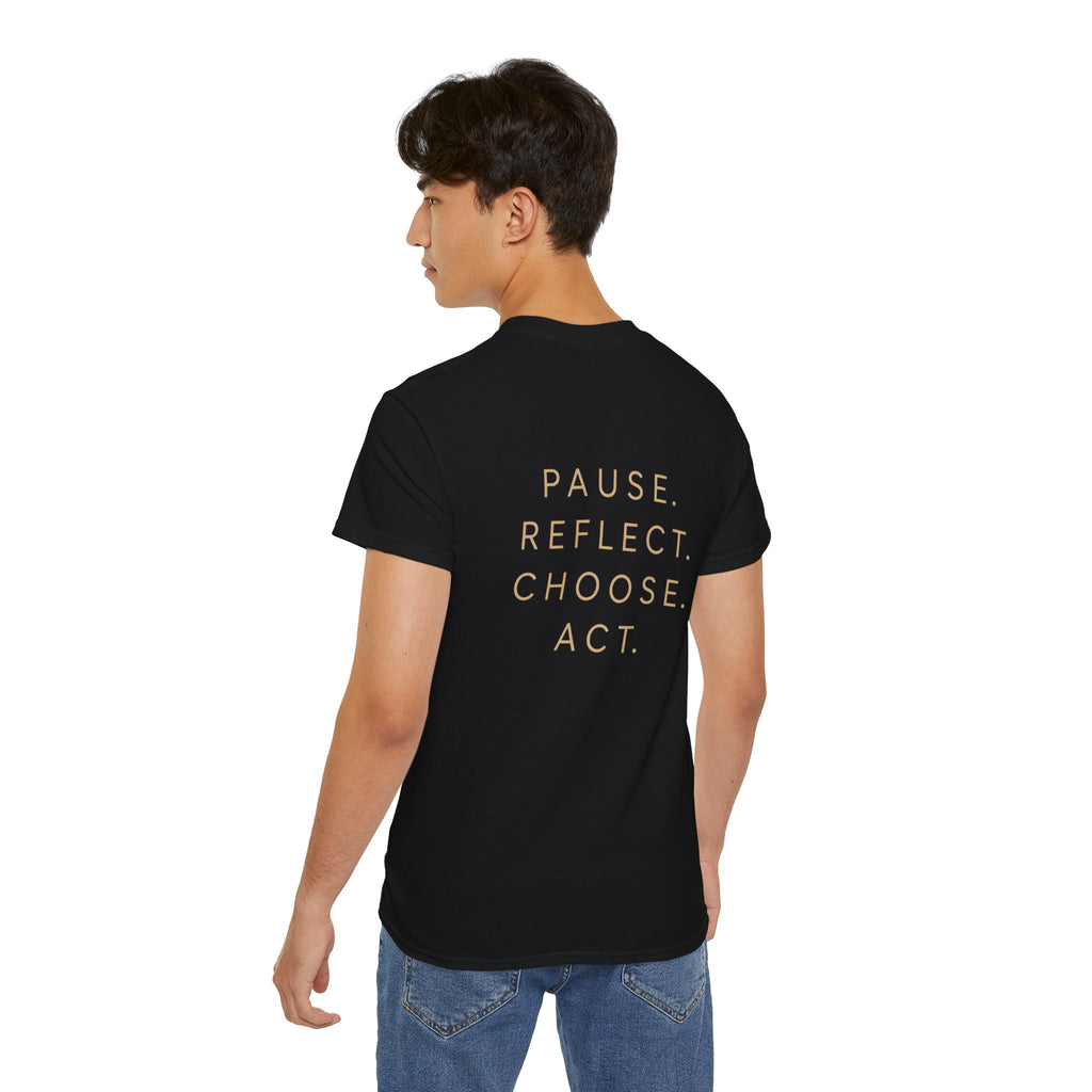 Talk to Your Heart Mountain T‑Shirt — "Pause. Reflect. Choose. Act." Inspirational Tee