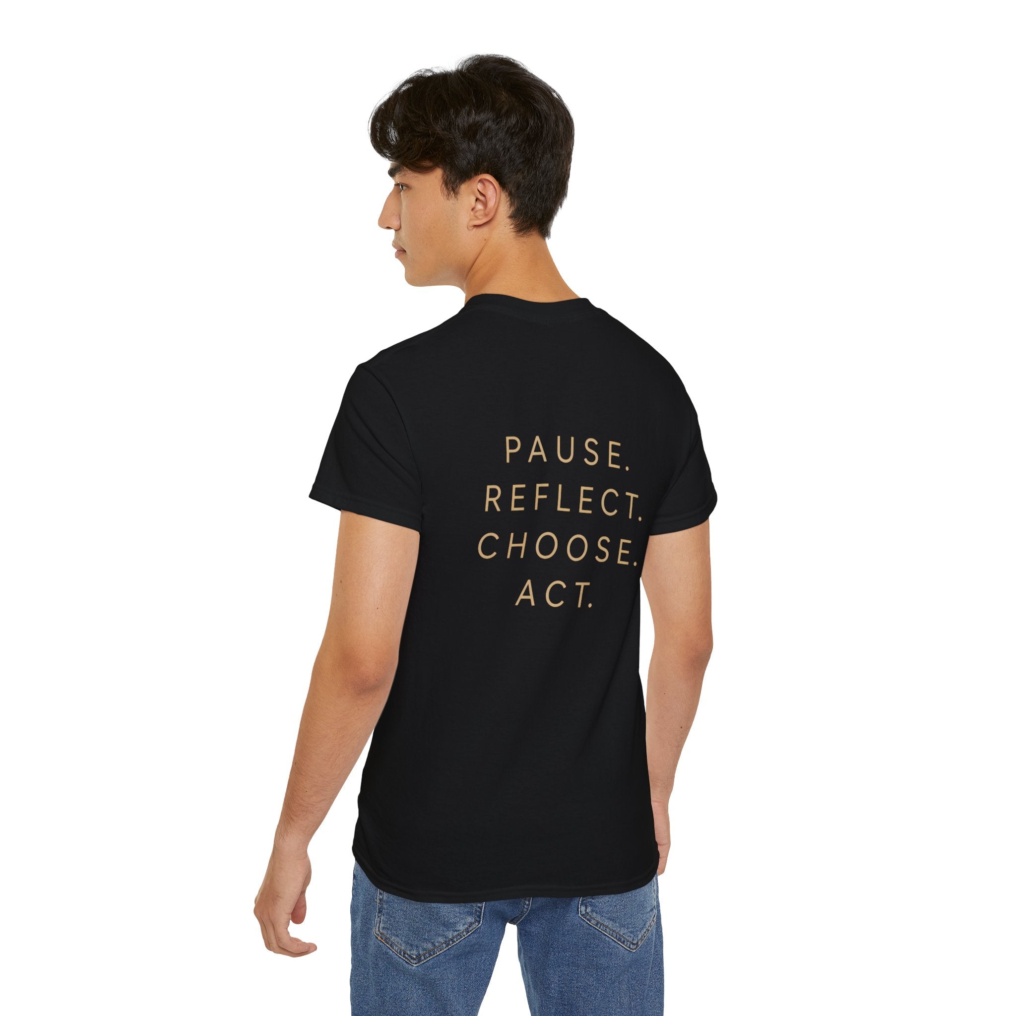 Talk to Your Heart Mountain T‑Shirt — "Pause. Reflect. Choose. Act." Inspirational Tee