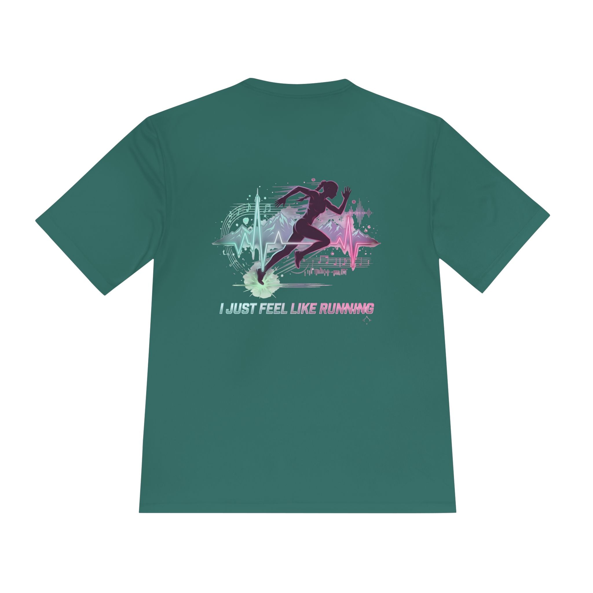 Ladies' "I Just Feel Like Running - Rhythm" Moisture-wicking Tee