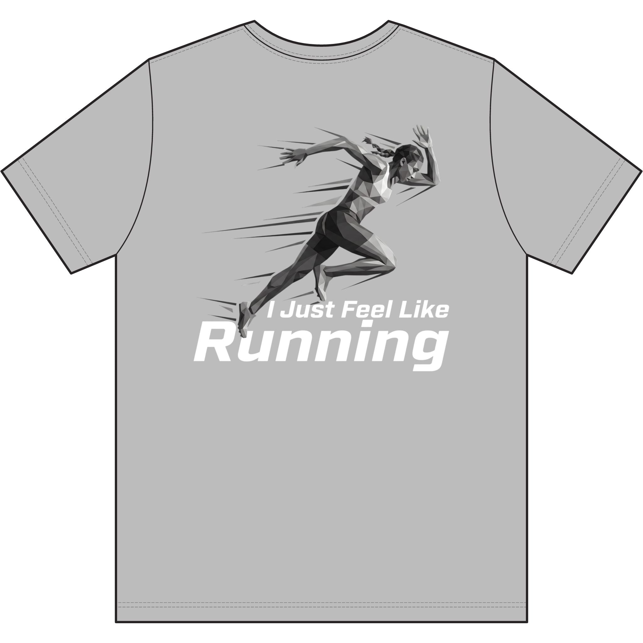 Ladies' "I Just Feel Like Running - Sprint" Moisture-wicking Tee