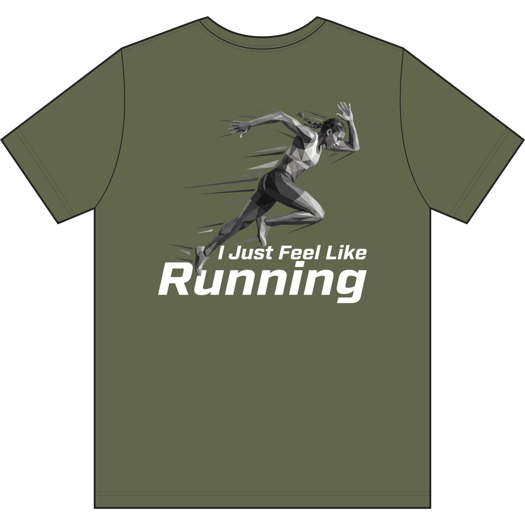 Ladies' "I Just Feel Like Running - Sprint" Moisture-wicking Tee