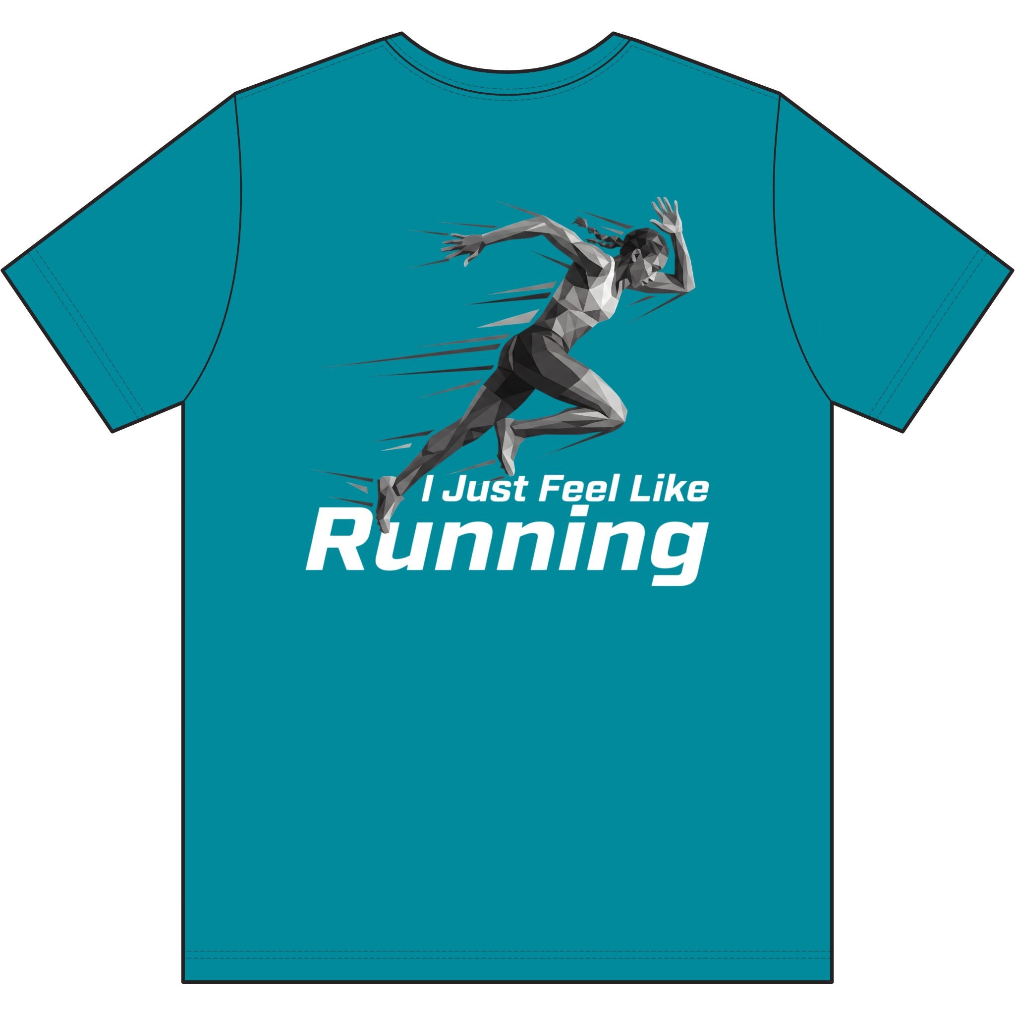 Ladies' "I Just Feel Like Running - Sprint" Moisture-wicking Tee
