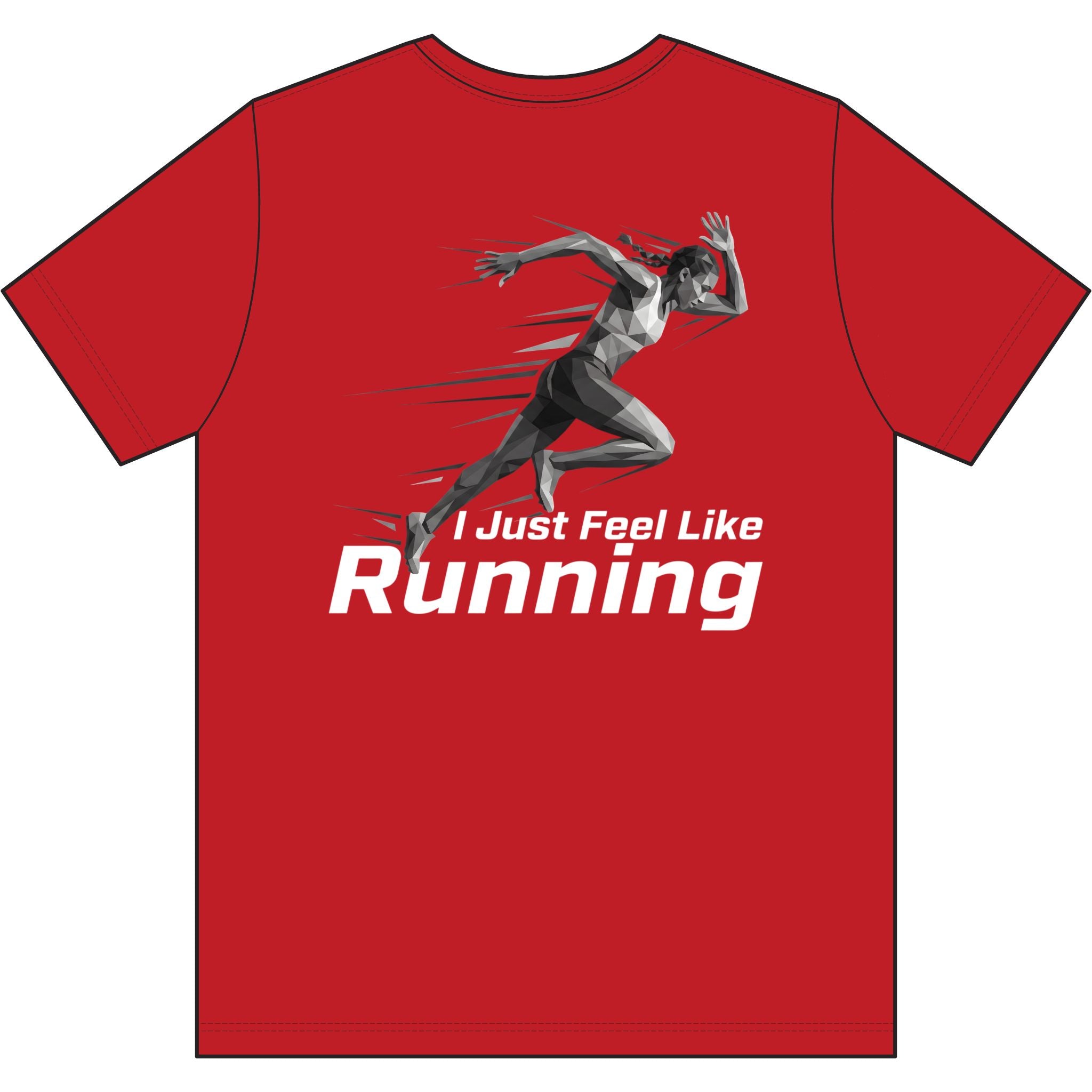 Ladies' "I Just Feel Like Running - Sprint" Moisture-wicking Tee