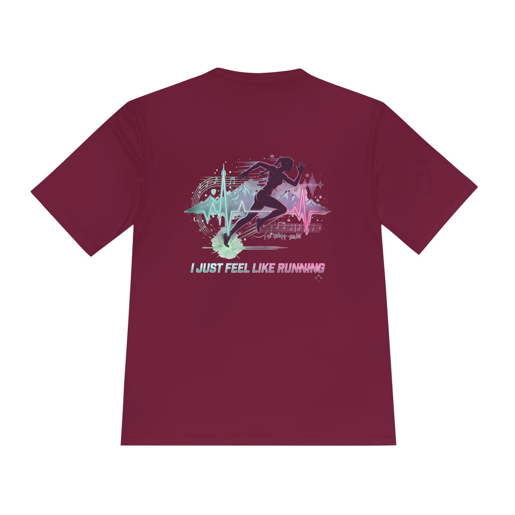 Ladies' "I Just Feel Like Running - Rhythm" Moisture-wicking Tee