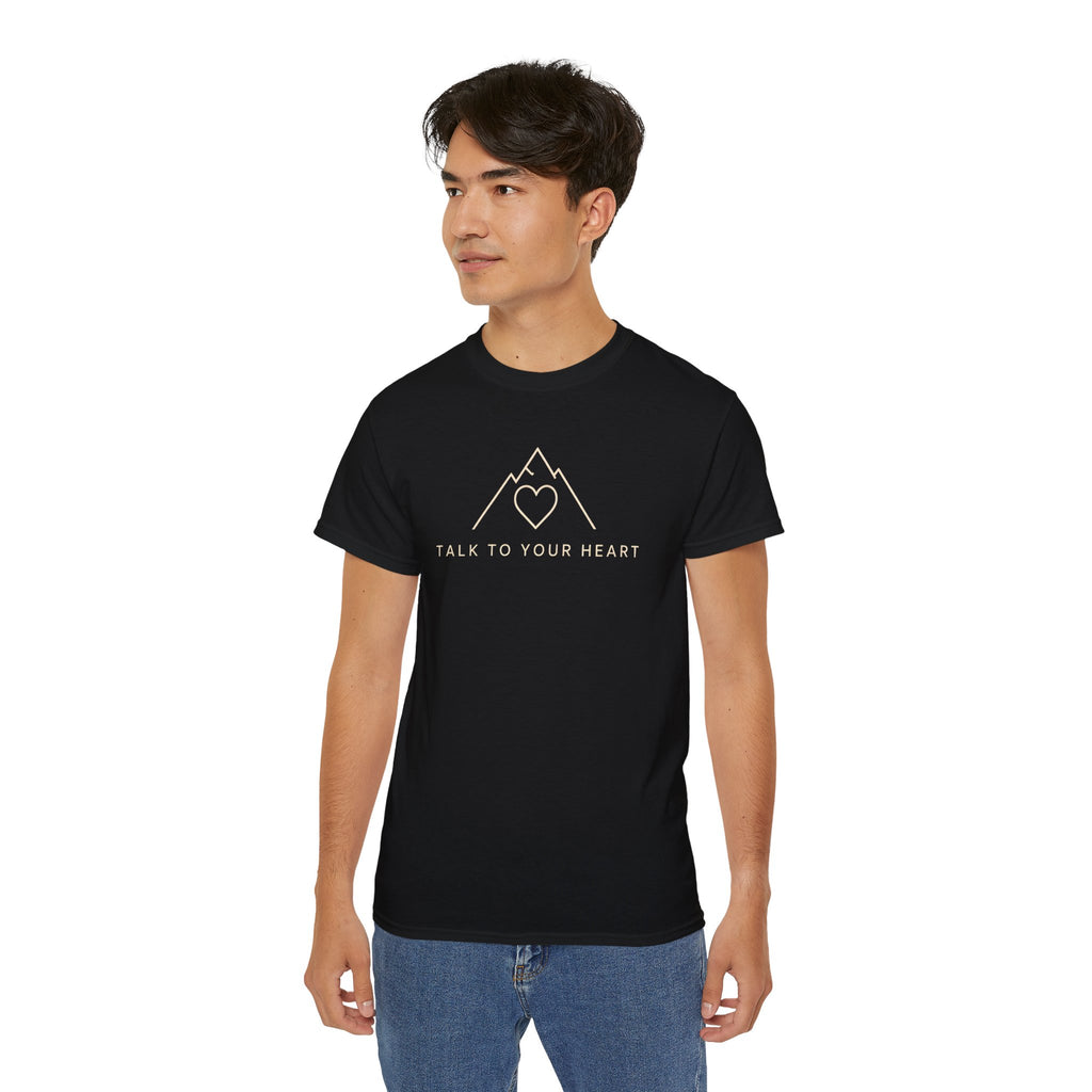 Talk to Your Heart Mountain T‑Shirt — "Pause. Reflect. Choose. Act." Inspirational Tee