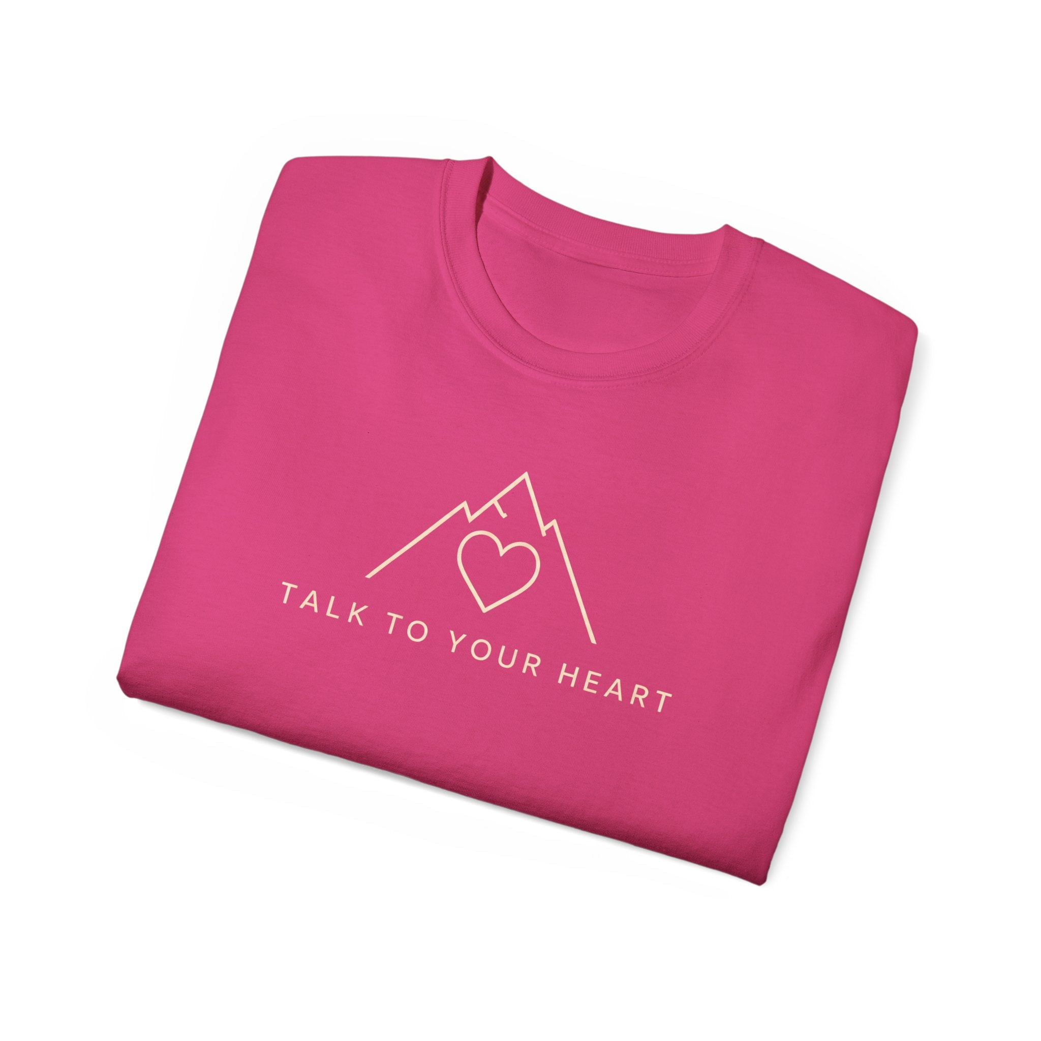 Talk to Your Heart Mountain T‑Shirt — "Pause. Reflect. Choose. Act." Inspirational Tee