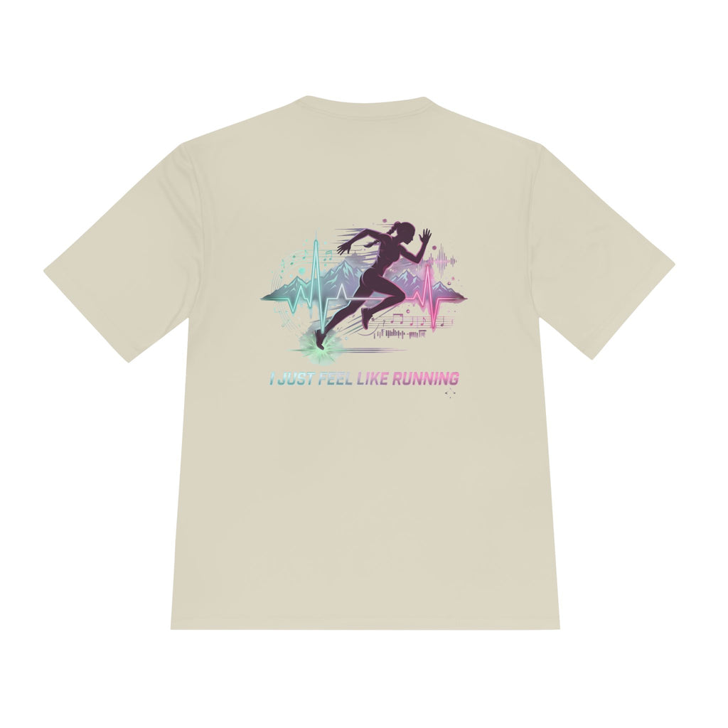 Ladies' "I Just Feel Like Running - Rhythm" Moisture-wicking Tee
