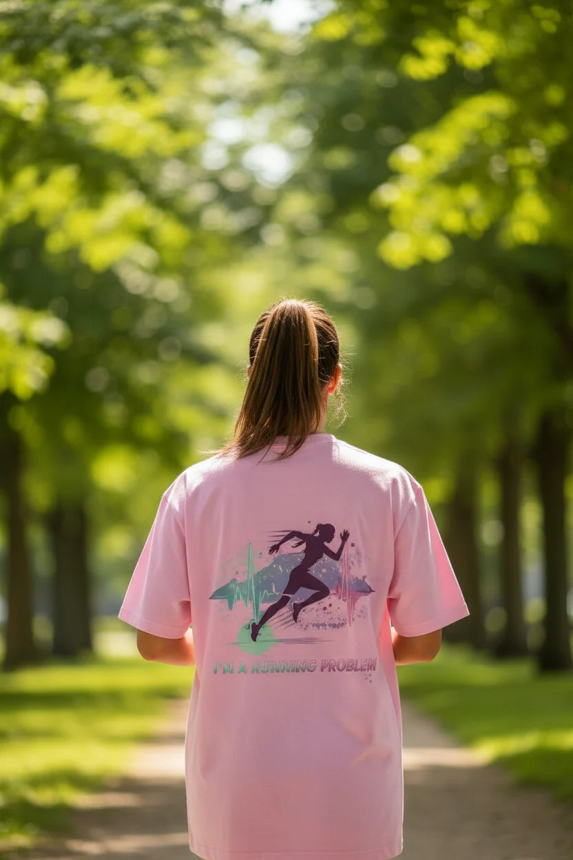 Ladies' "I Just Feel Like Running - Rhythm" Moisture-wicking Tee