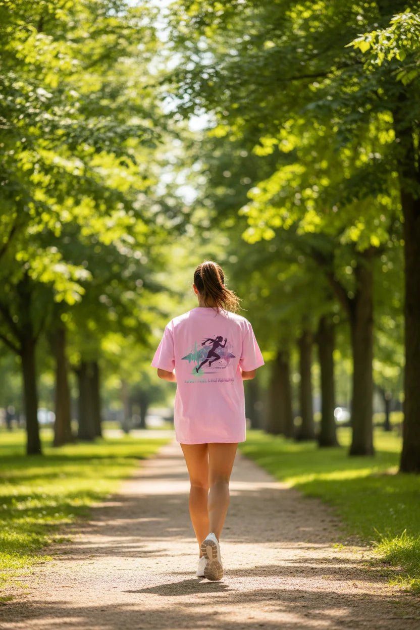 Women's "I Just Feel Like Running - Rhythm" DryBlend® T-Shirt