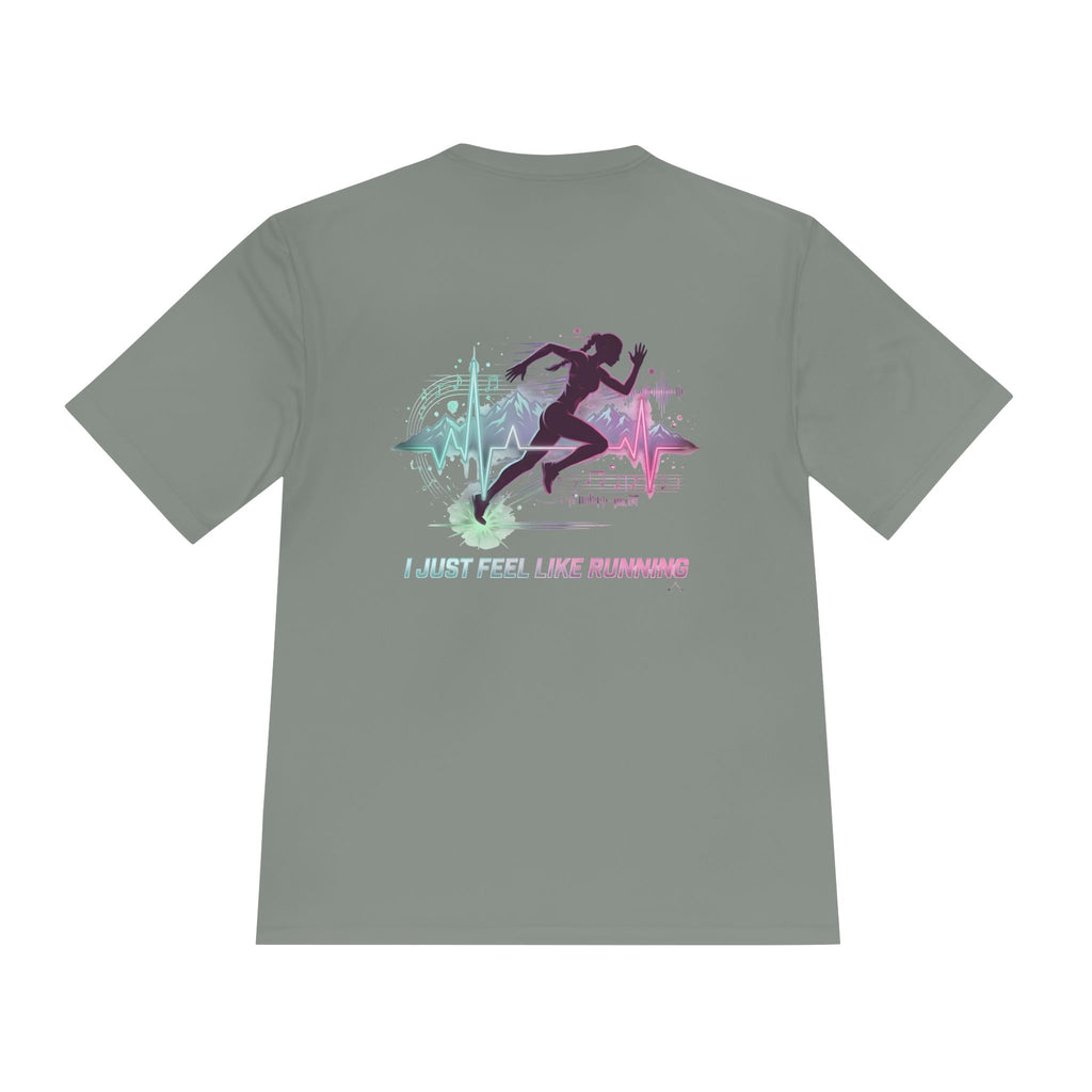 Ladies' "I Just Feel Like Running - Rhythm" Moisture-wicking Tee