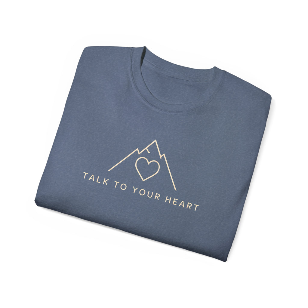 Talk to Your Heart Mountain T‑Shirt — "Pause. Reflect. Choose. Act." Inspirational Tee