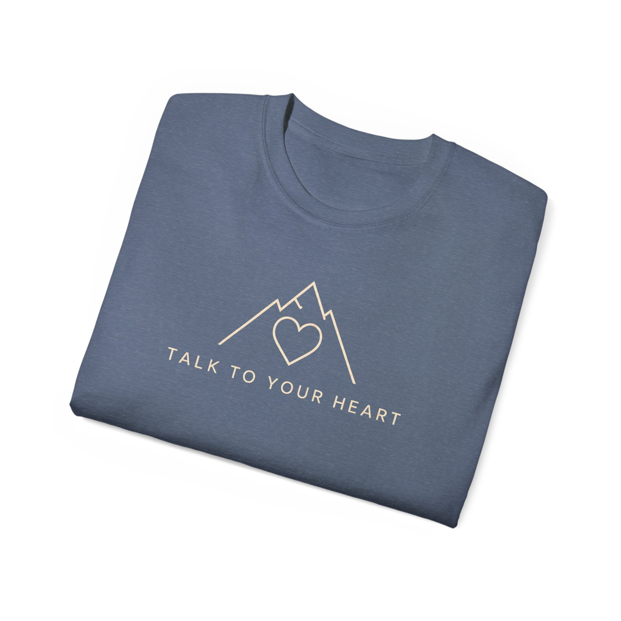 Talk to Your Heart Mountain T‑Shirt — "Pause. Reflect. Choose. Act." Inspirational Tee