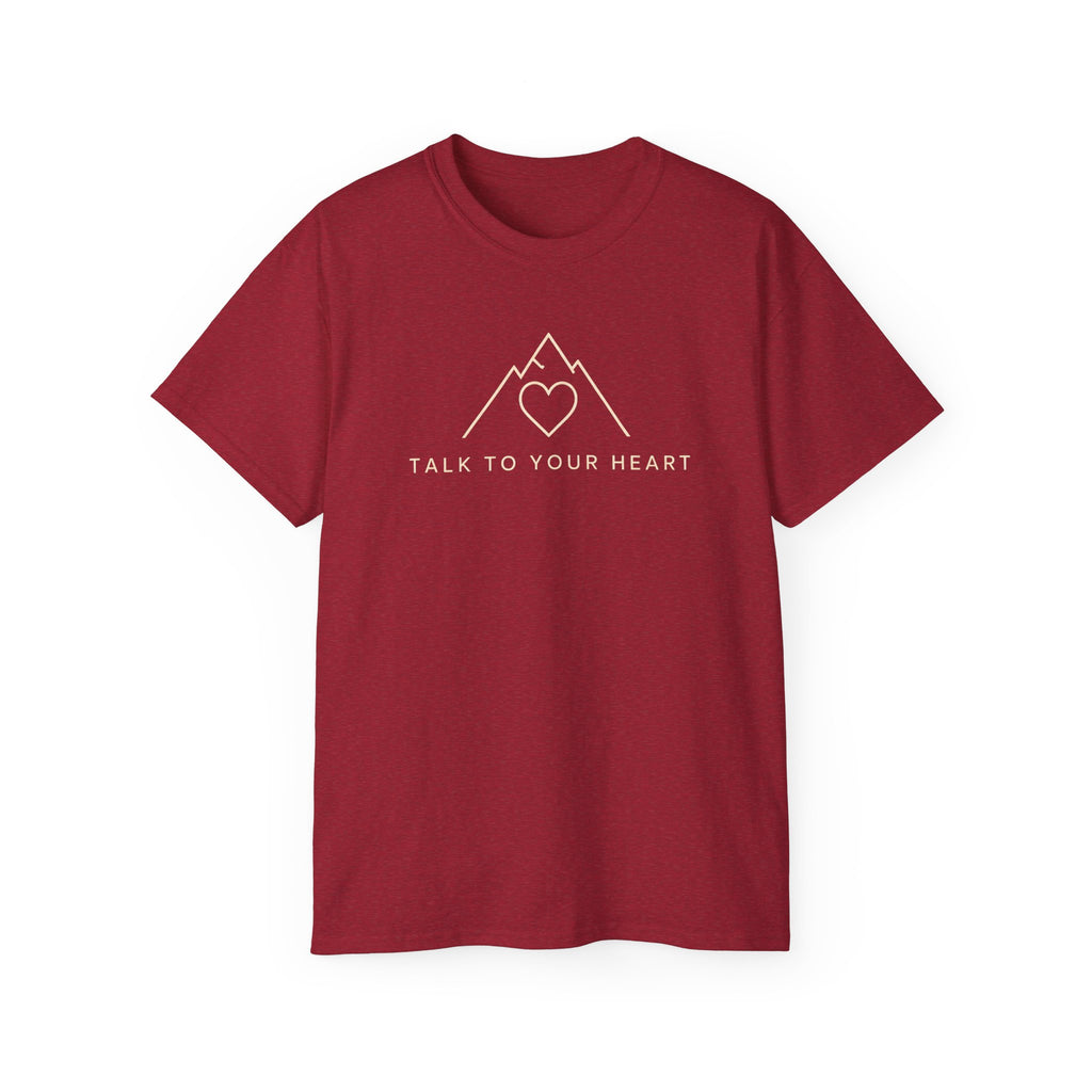Talk to Your Heart Mountain T‑Shirt — "Pause. Reflect. Choose. Act." Inspirational Tee