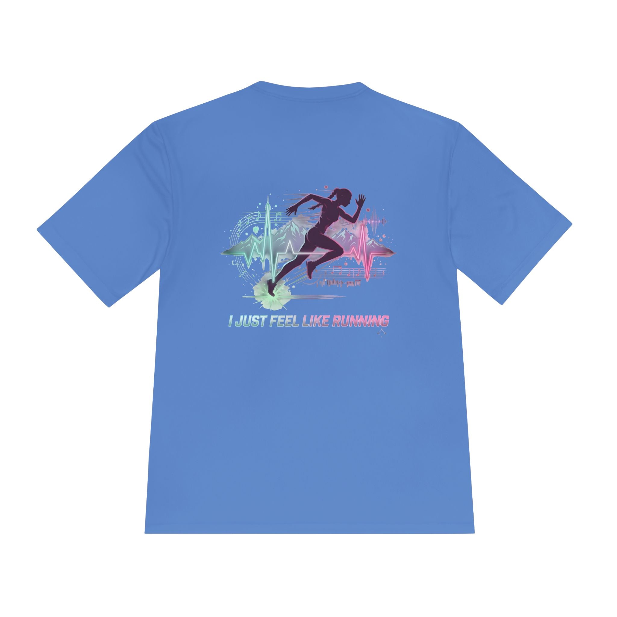 Ladies' "I Just Feel Like Running - Rhythm" Moisture-wicking Tee