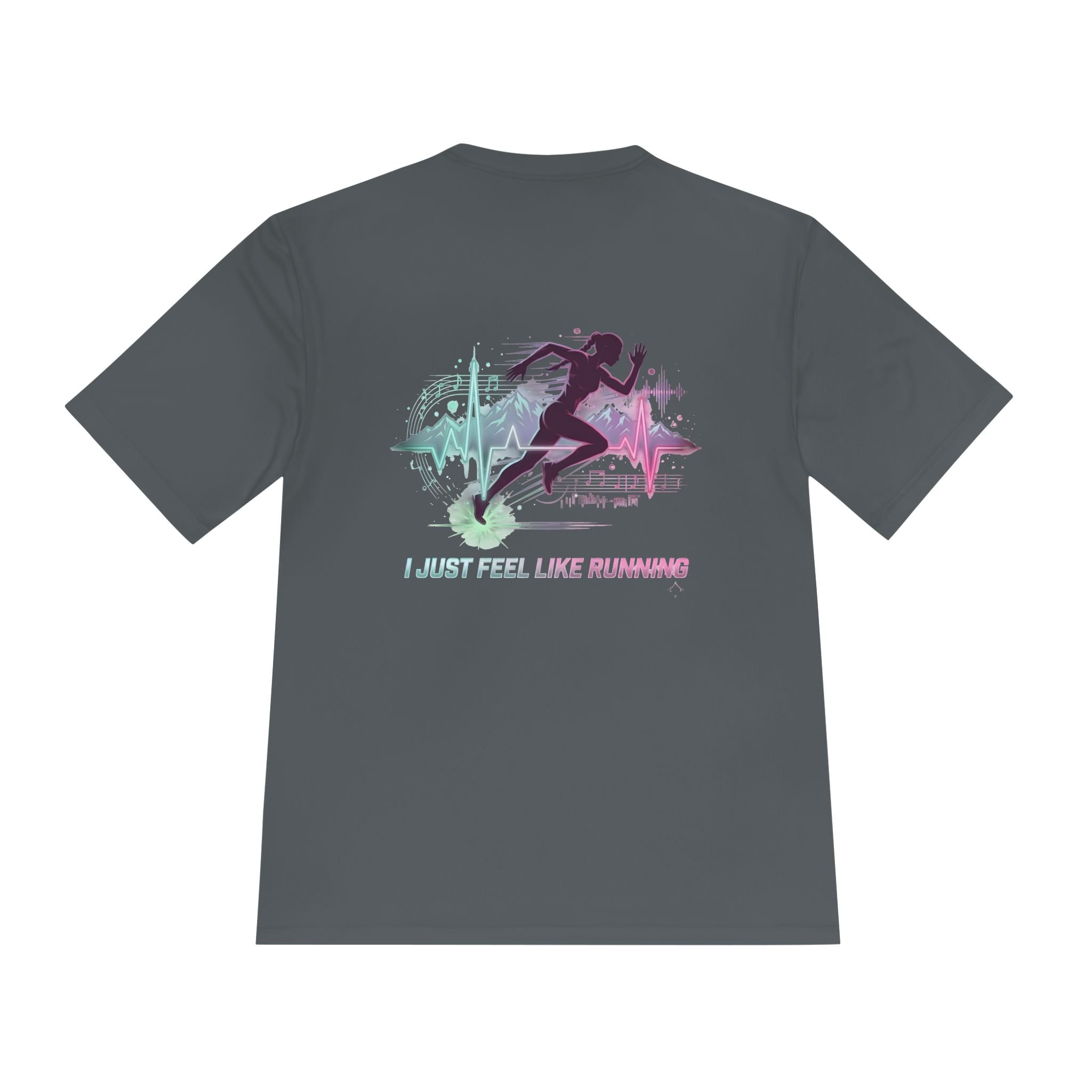 Ladies' "I Just Feel Like Running - Rhythm" Moisture-wicking Tee