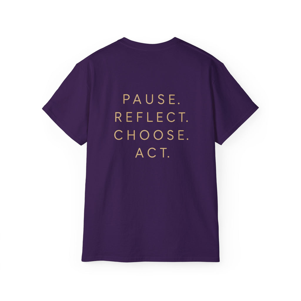 Talk to Your Heart Mountain T‑Shirt — "Pause. Reflect. Choose. Act." Inspirational Tee