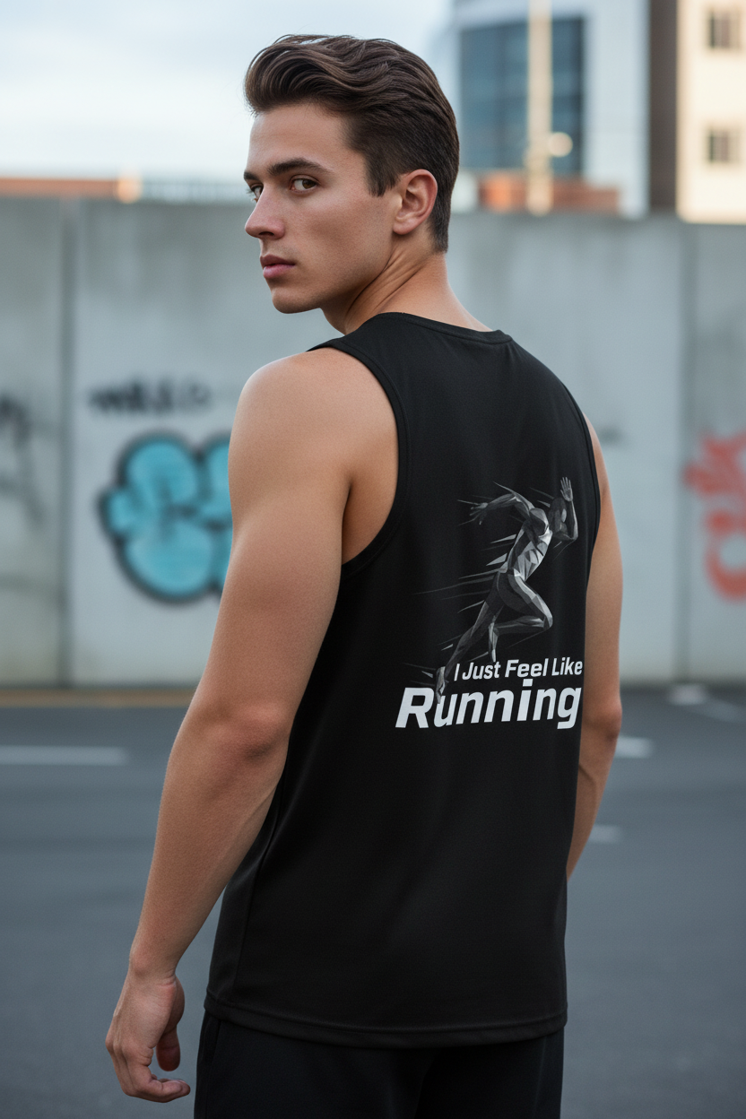 Men's "I Just Feel Like Running - Sprint" Athletic AOP Tank
