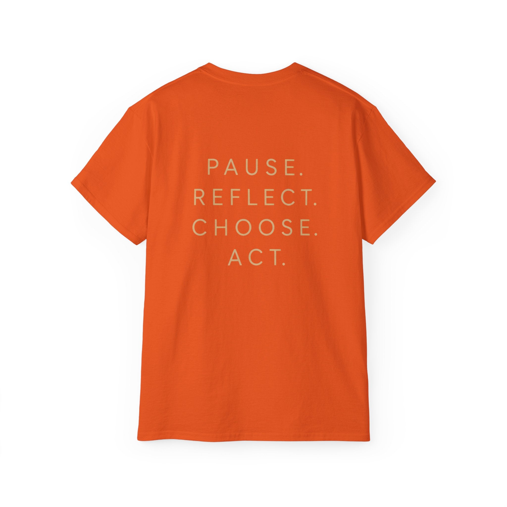 Talk to Your Heart Mountain T‑Shirt — "Pause. Reflect. Choose. Act." Inspirational Tee