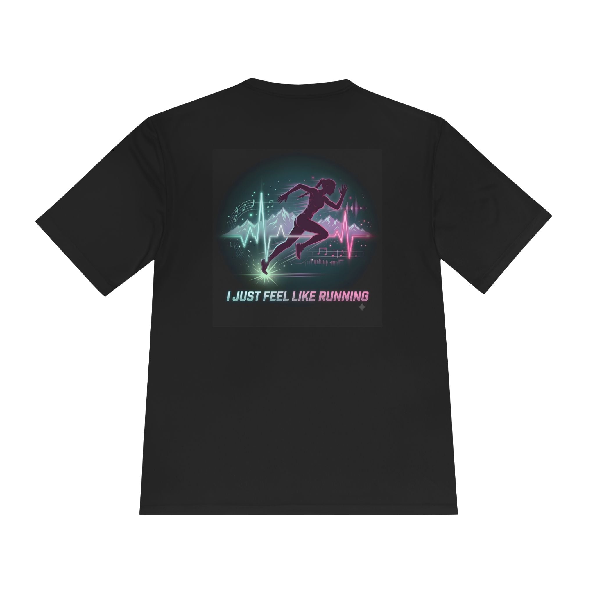 Ladies' "I Just Feel Like Running - Rhythm" Moisture-wicking Tee