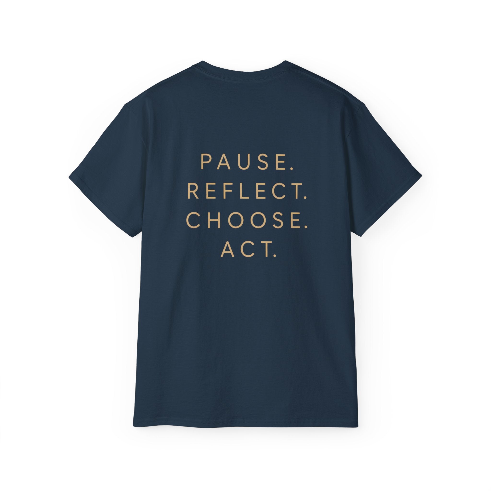 Talk to Your Heart Mountain T‑Shirt — "Pause. Reflect. Choose. Act." Inspirational Tee