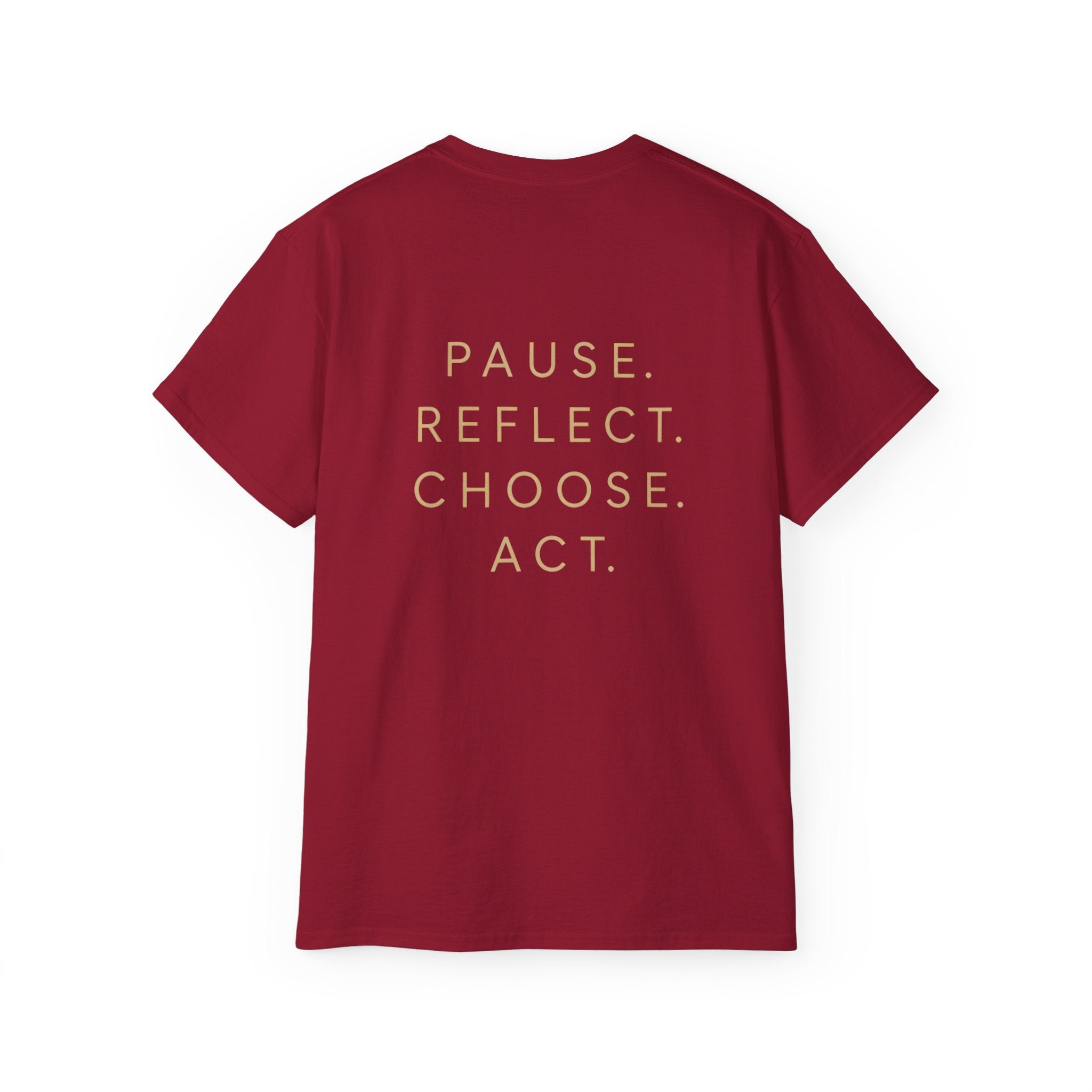 Talk to Your Heart Mountain T‑Shirt — "Pause. Reflect. Choose. Act." Inspirational Tee