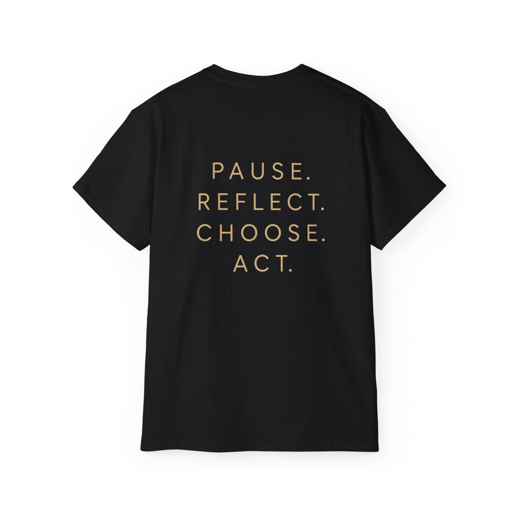 Talk to Your Heart Mountain T‑Shirt — "Pause. Reflect. Choose. Act." Inspirational Tee