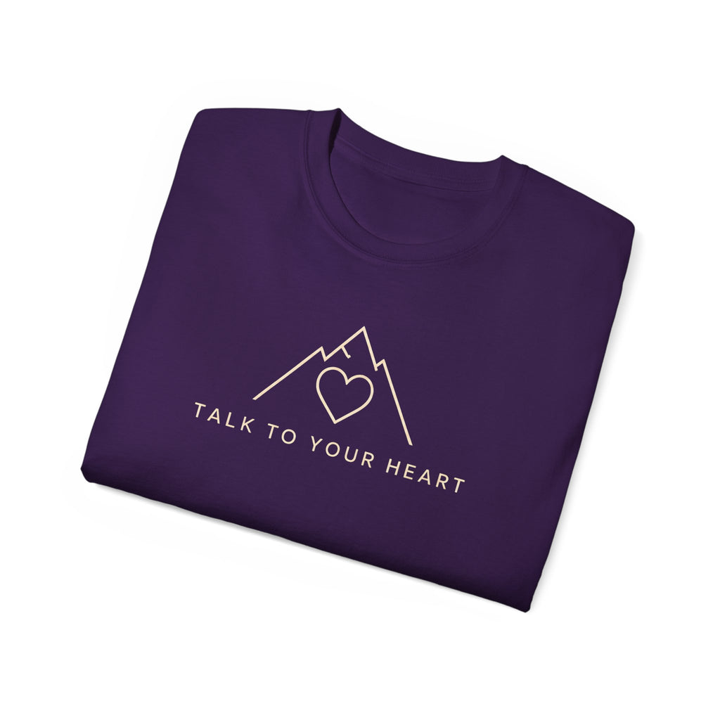 Talk to Your Heart Mountain T‑Shirt — "Pause. Reflect. Choose. Act." Inspirational Tee