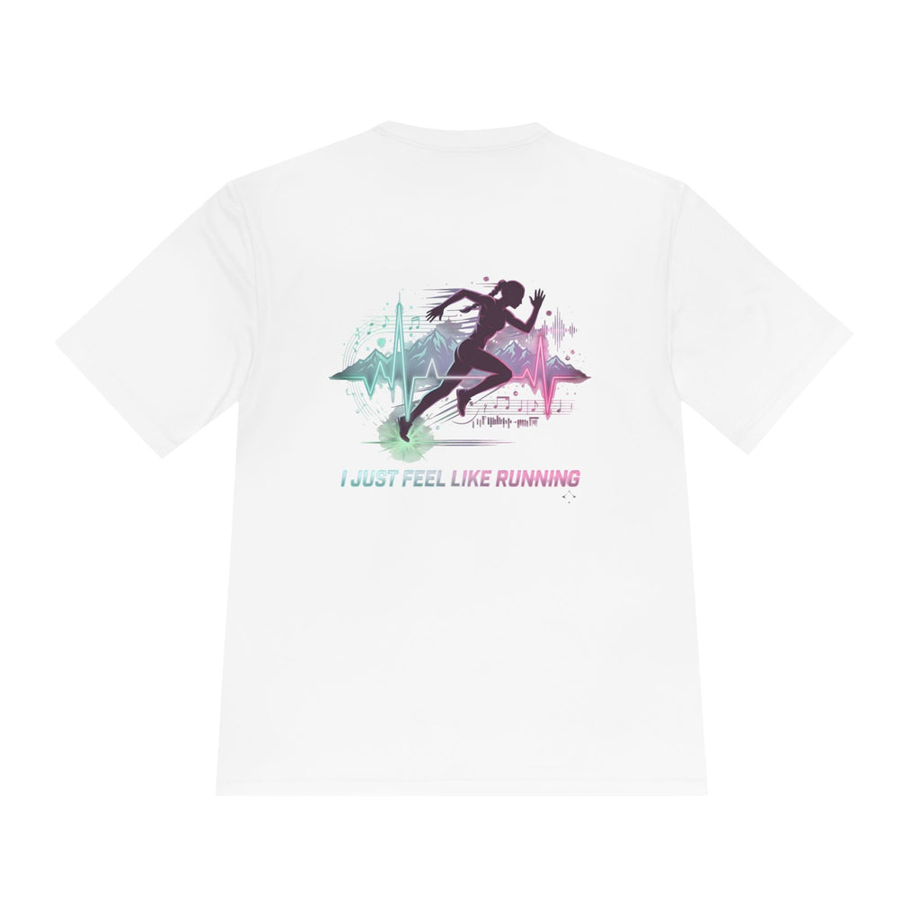 Ladies' "I Just Feel Like Running - Rhythm" Moisture-wicking Tee
