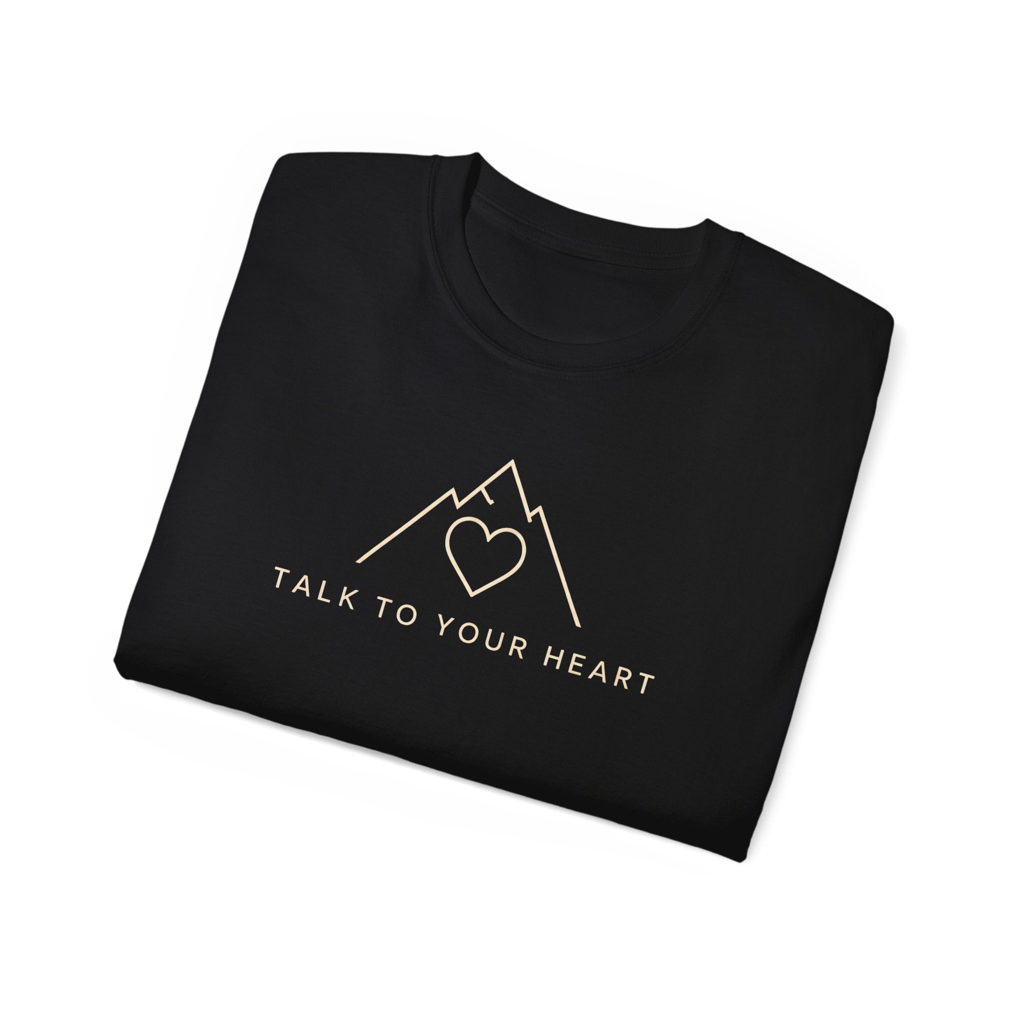 Talk to Your Heart Mountain T‑Shirt — "Pause. Reflect. Choose. Act." Inspirational Tee