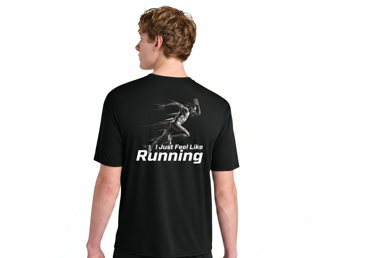 Men's "I Just Feel Like Running - Sprint" Moisture-wicking Shirt
