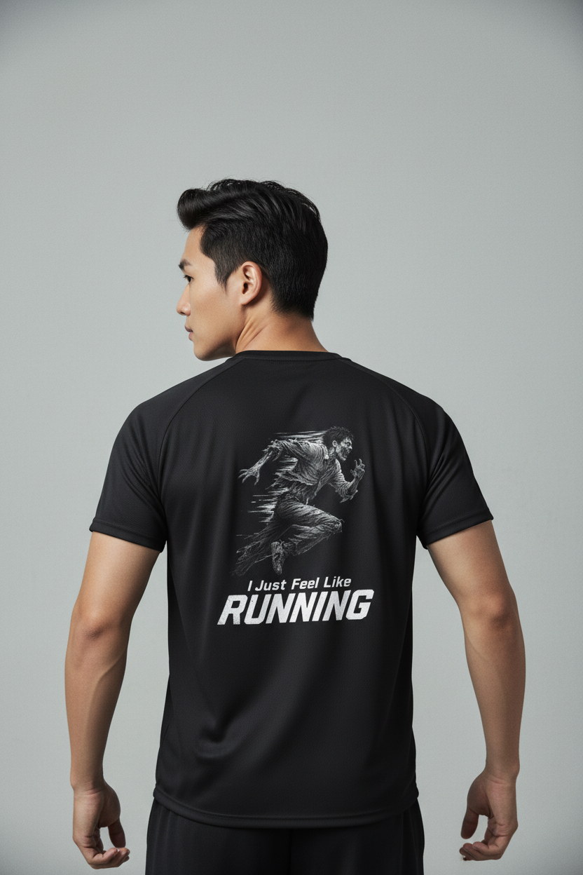 Men's "I Just Feel Like Running - Zombie" Performance Shirt