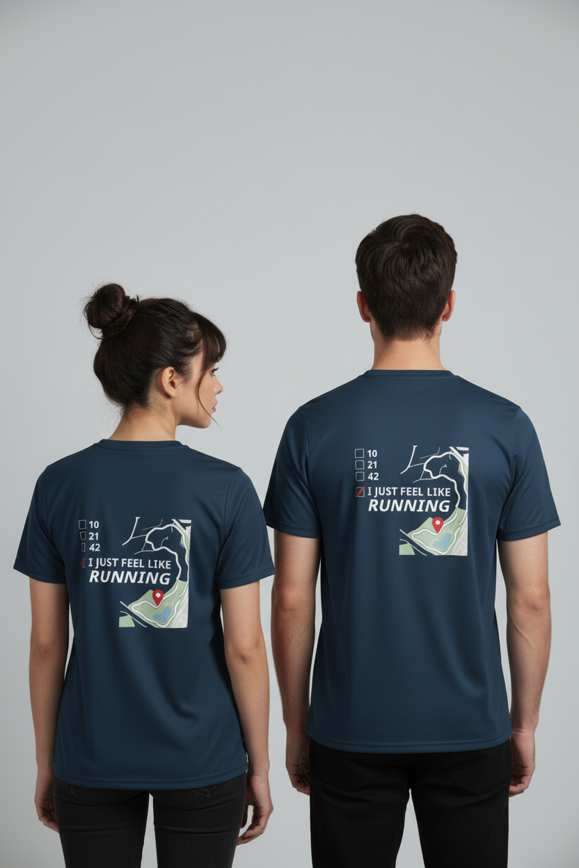 "I Just Feel Like Running 10 21 42" Unisex Performance Shirt