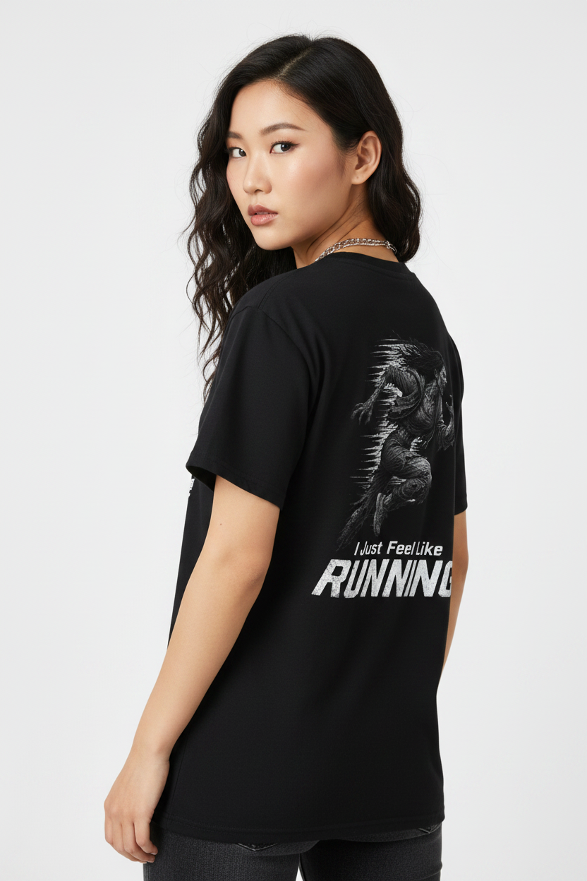 Ladies "I Just Feel Like Running - Zombie" DryBlend® Shirt