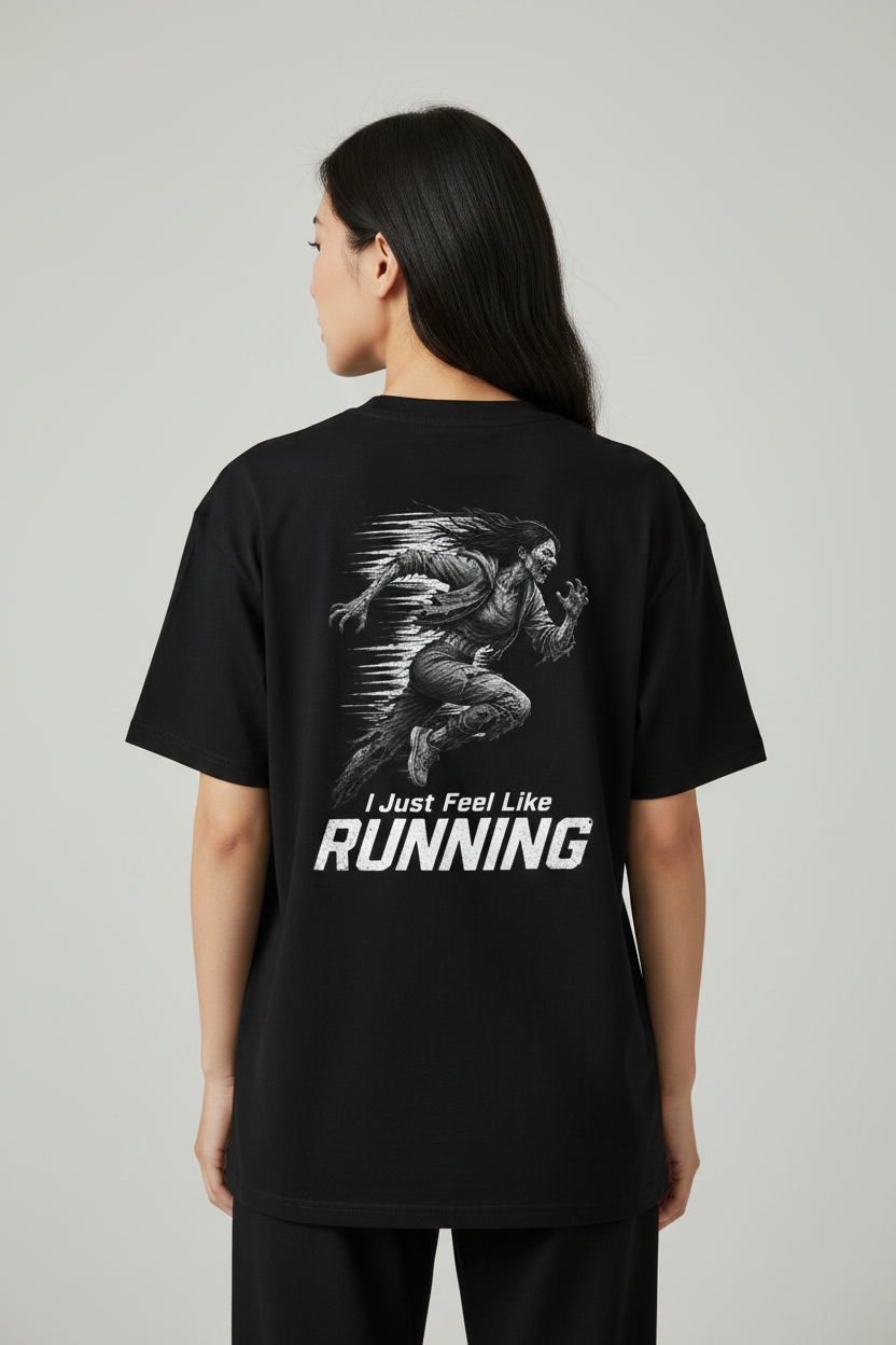 Ladies "I Just Feel Like Running - Zombie" DryBlend® Shirt